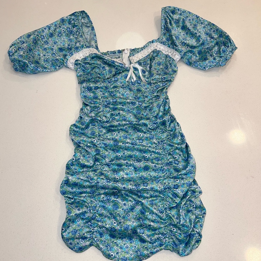 For Love and Lemons Blue Mini Dress
